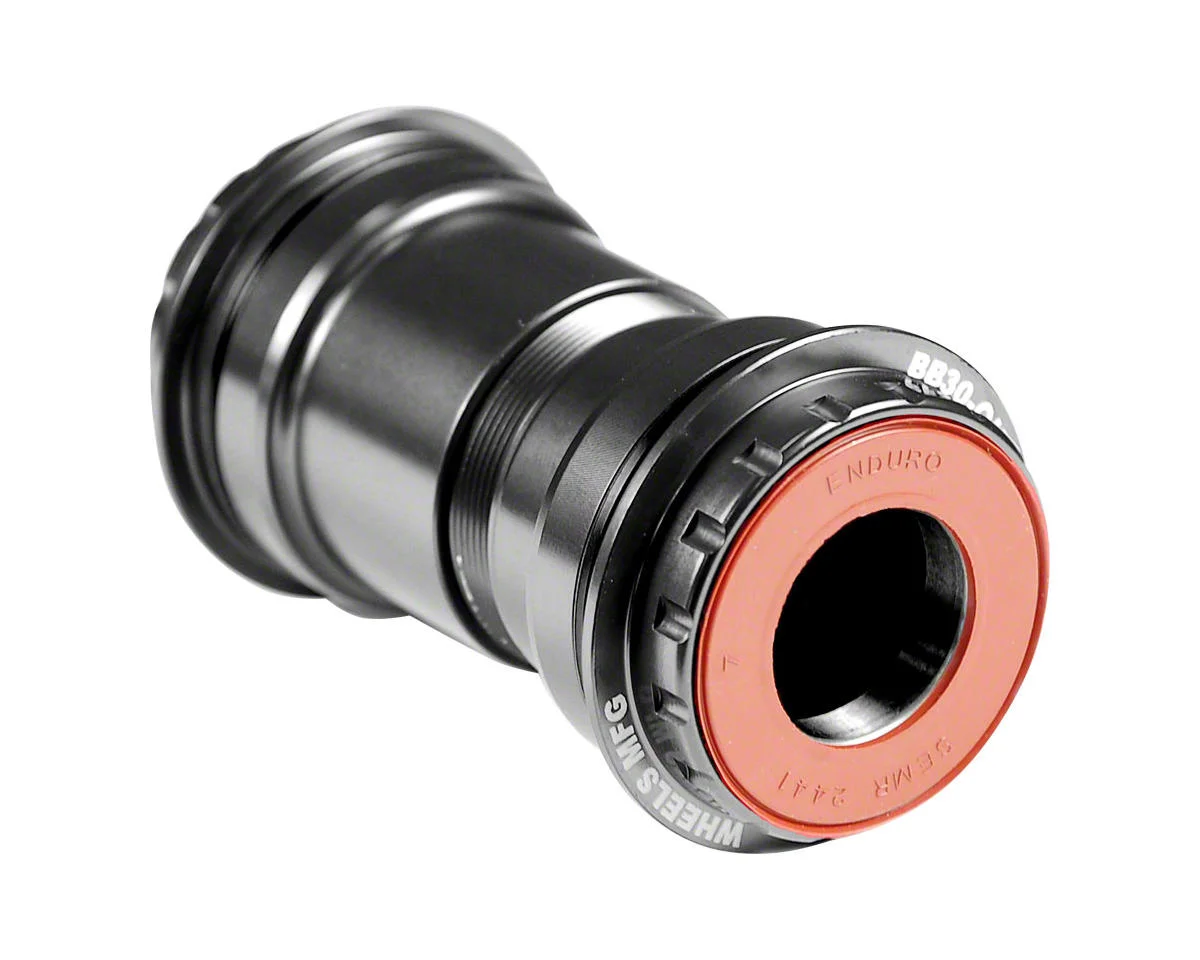Wheels Manufacturing Bottom Bracket (Black) (BB30) (24mm/Shimano Spindle) (ZERO Ceramic Hybrid Bearings)